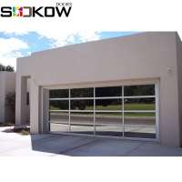 mirror glass sectional garage door frameless door