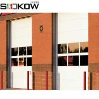 aluminum frame transparent glass panel door/sectional industrial door/fold up warehouse door