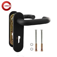 Durable and anti-fire fire door handle plastic black handle