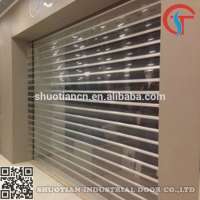 Electric rolling remote control transparent shutters